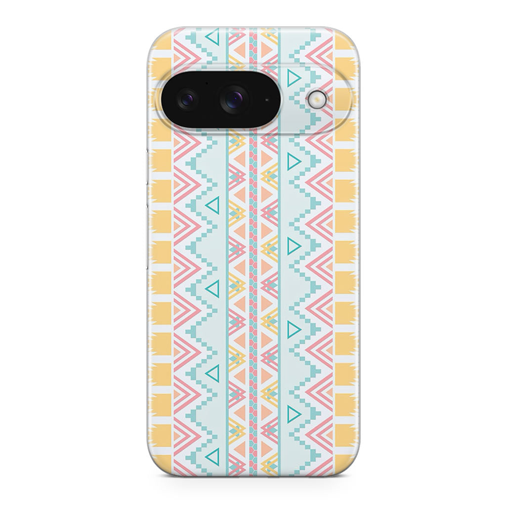 Peach Aztec Pattern Google Pixel 9 Case