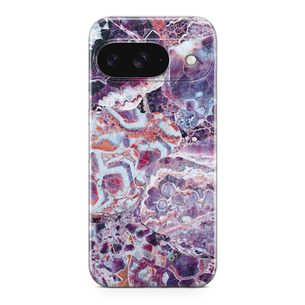 Purple Marble Google Pixel 9 Case