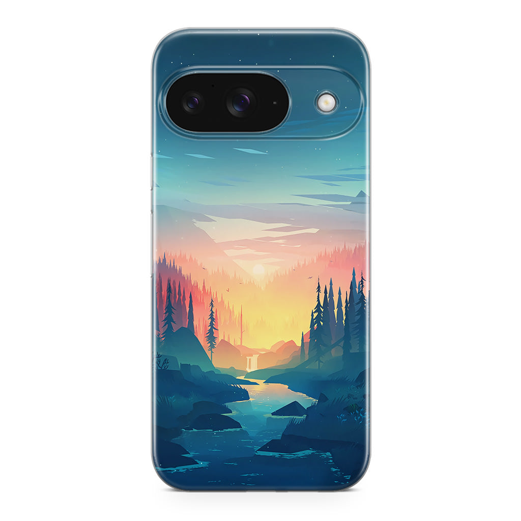 Sunset at The River Google Pixel 9 Case