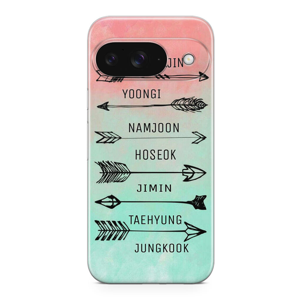 BTS Members Name Google Pixel 9 Case