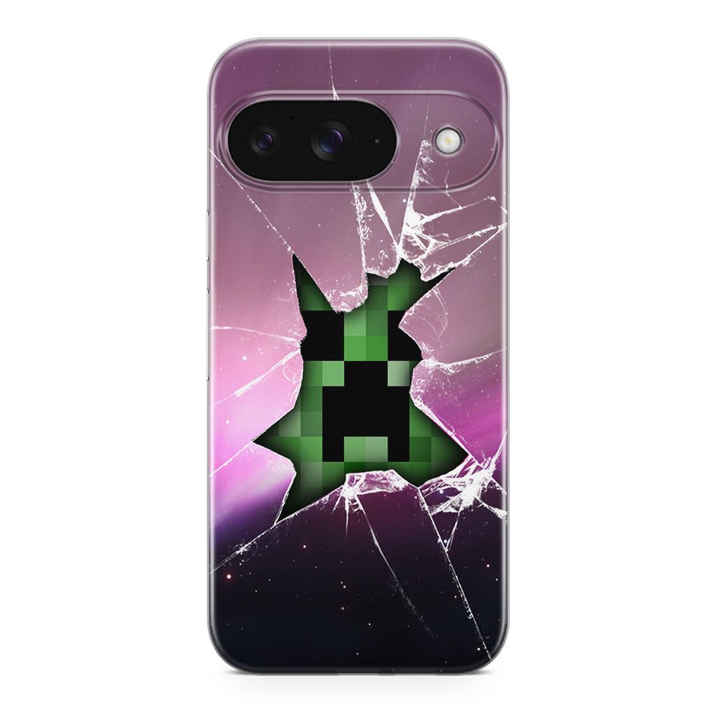 Creeper Glass Broken Violet Google Pixel 9 Case