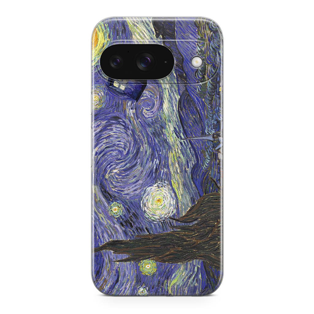 Dr Who Tardis In Van Gogh Starry Night Google Pixel 9 Case