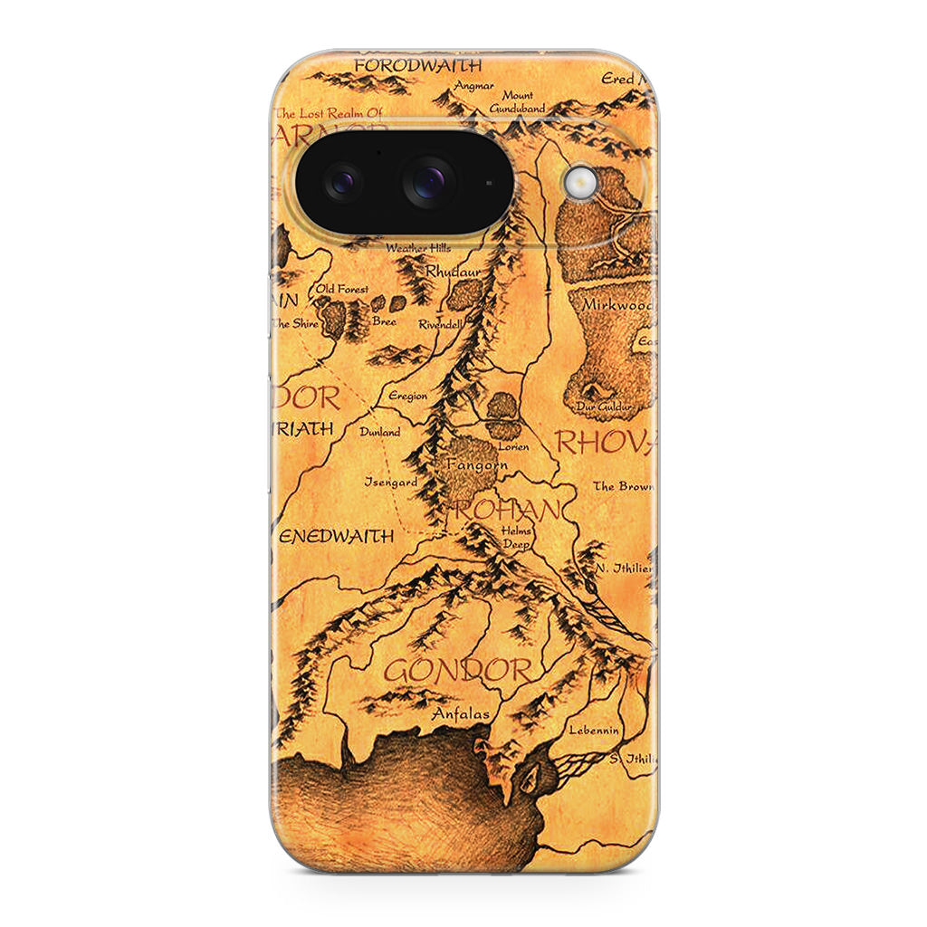 Middle Earth Map Hobbit Google Pixel 9 Case