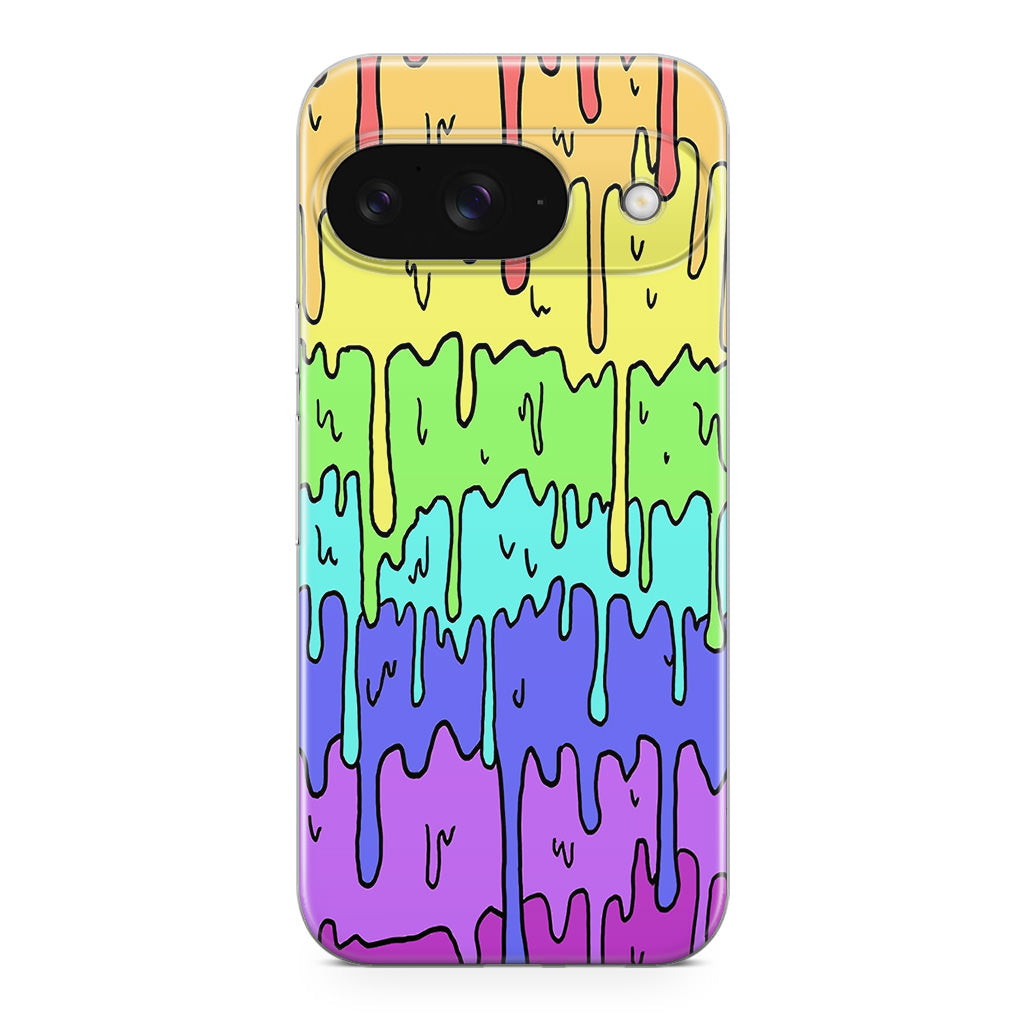 Pastel Kawaii Melting Rainbow Google Pixel 9 Case