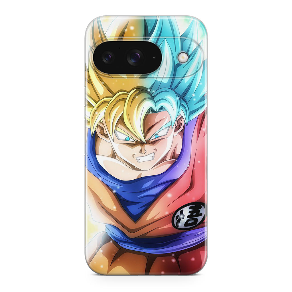 Goku SSJ 1 to SSJ Blue Google Pixel 9 Case