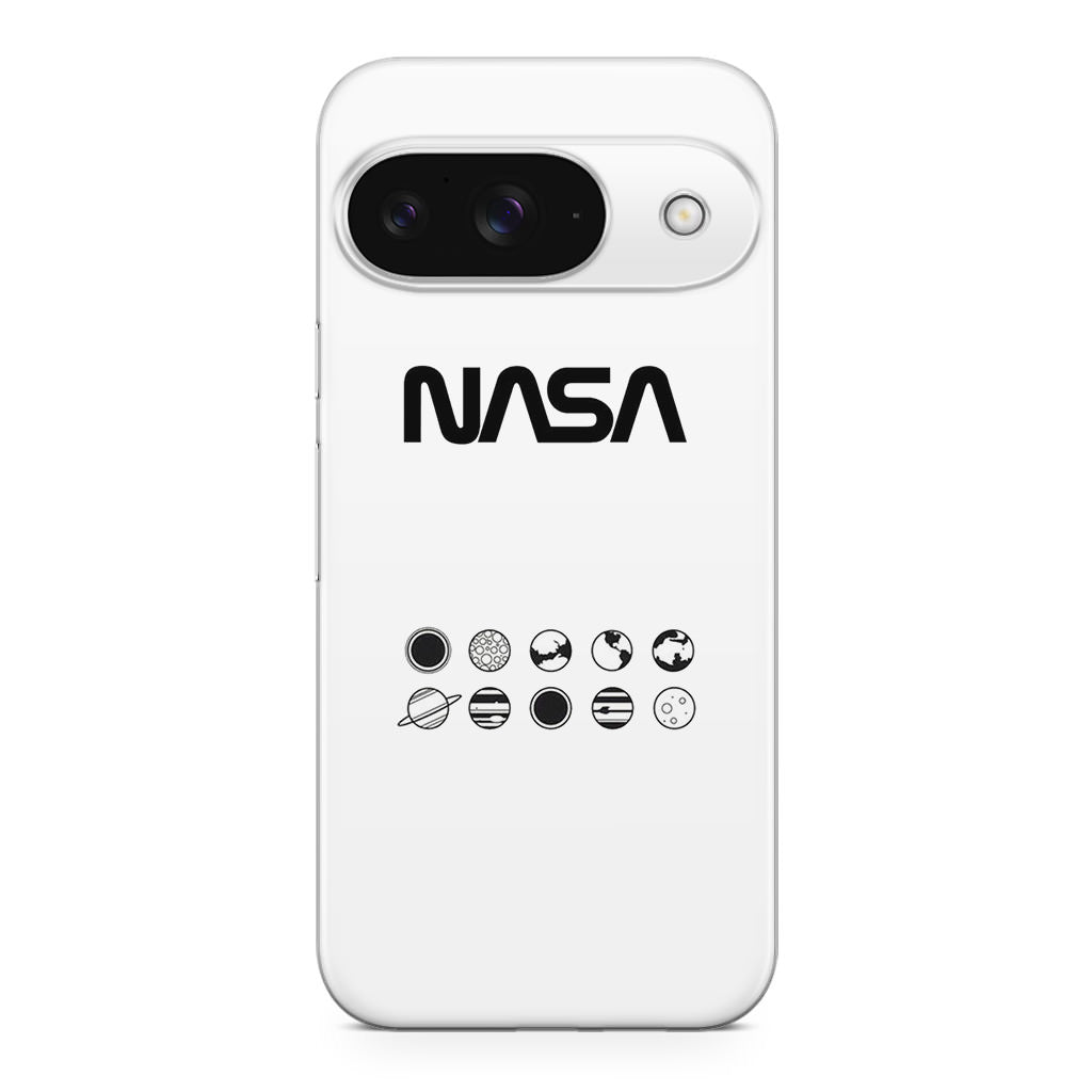 NASA Minimalist White Google Pixel 9 Case