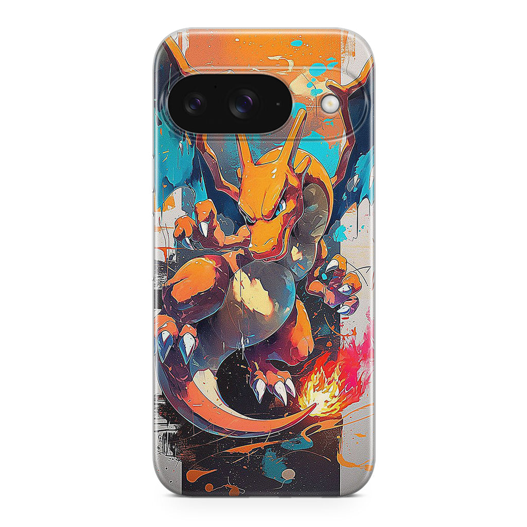 Charizard Inferno on Canvas Google Pixel 9 Case