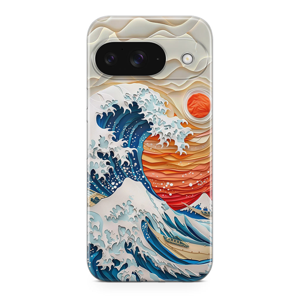 The Great Wave Off Paper Art Google Pixel 9 Case