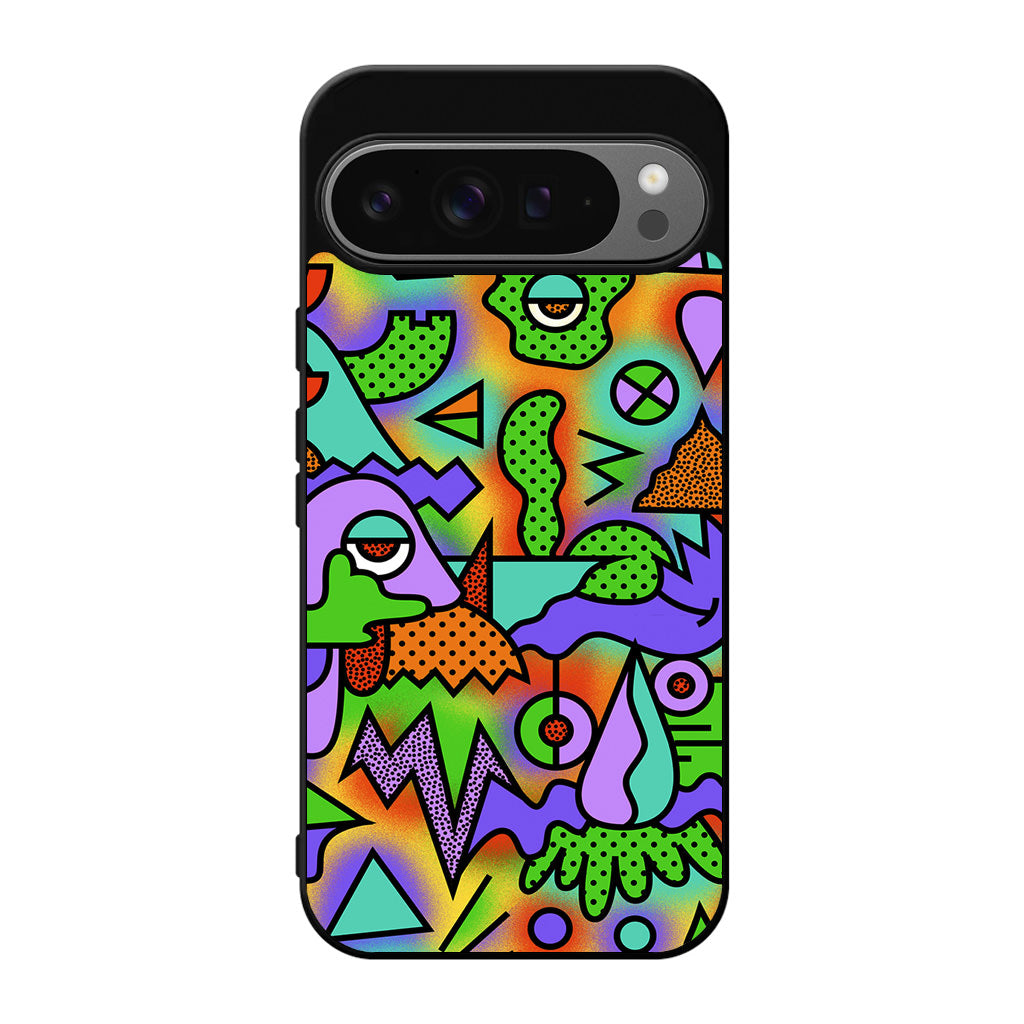 Abstract Colorful Doodle Art Google Pixel 9 Pro / Pixel 9 Pro XL Case