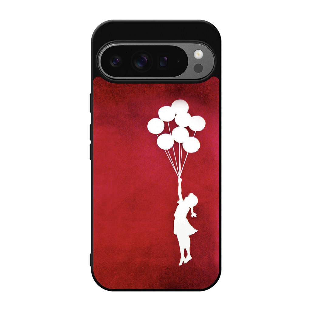 Banksy Girl With Balloons Red Google Pixel 9 Pro / Pixel 9 Pro XL Case