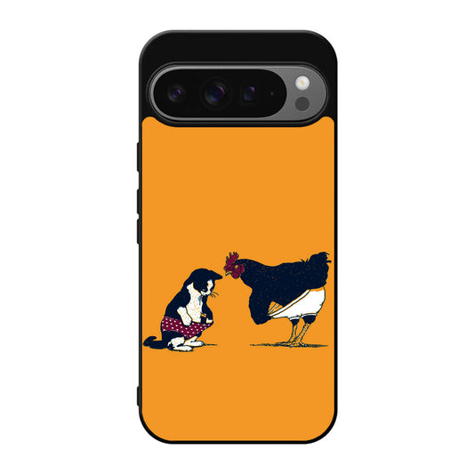 Cat Chicken Yellow Underwear Cute Google Pixel 9 Pro / Pixel 9 Pro XL Case