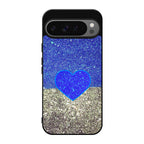 Love Glitter Blue and Grey Google Pixel 9 Pro / Pixel 9 Pro XL Case
