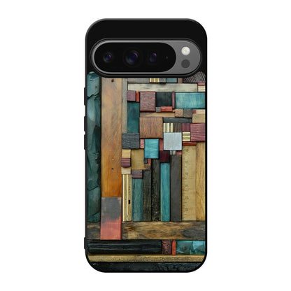 Painted Abstract Wood Sculptures Google Pixel 9 Pro / Pixel 9 Pro XL Case