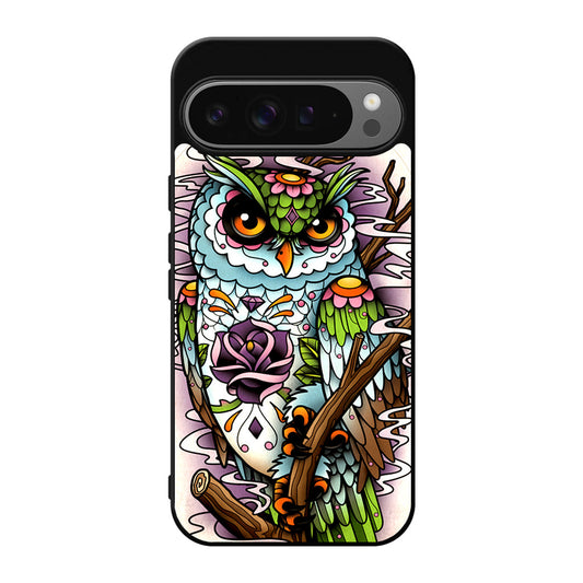 Sugar Skull Owl Tattoo Google Pixel 9 Pro / Pixel 9 Pro XL Case