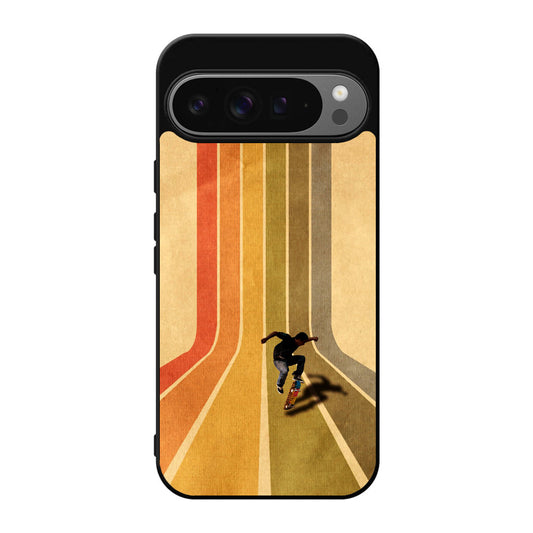 Vintage Skateboard On Colorful Stipe Runway Google Pixel 9 Pro / Pixel 9 Pro XL Case