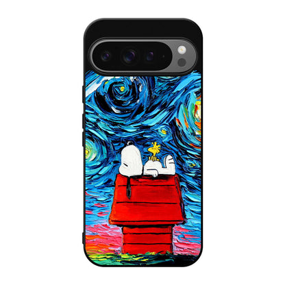 Dog Lying Under Starry Night Van Gogh Google Pixel 9 Pro / Pixel 9 Pro XL Case