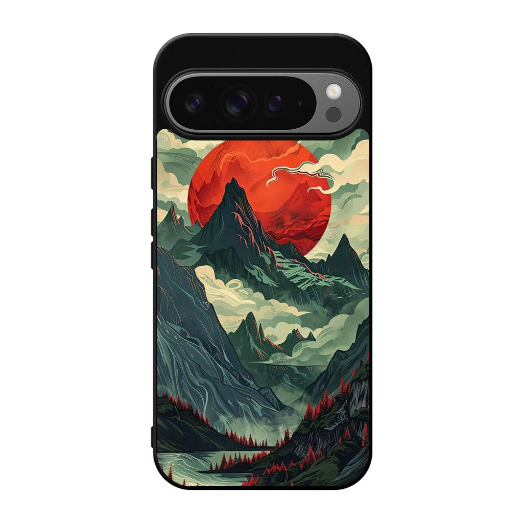 Crimson Moon Over Silent Peaks Google Pixel 9 Pro / Pixel 9 Pro XL Case