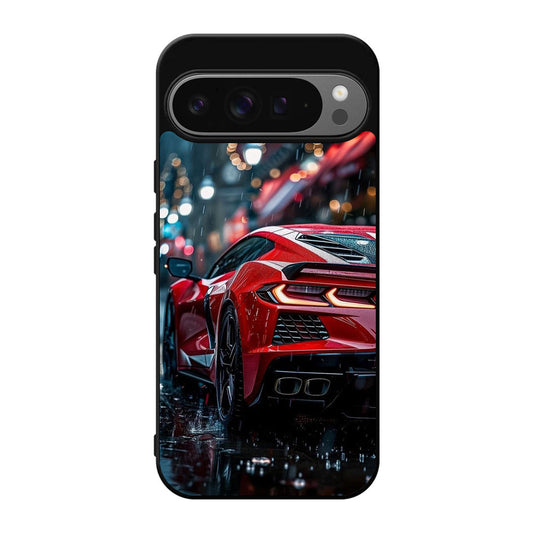 Red Sport Car in the Rain Google Pixel 9 Pro / Pixel 9 Pro XL Case