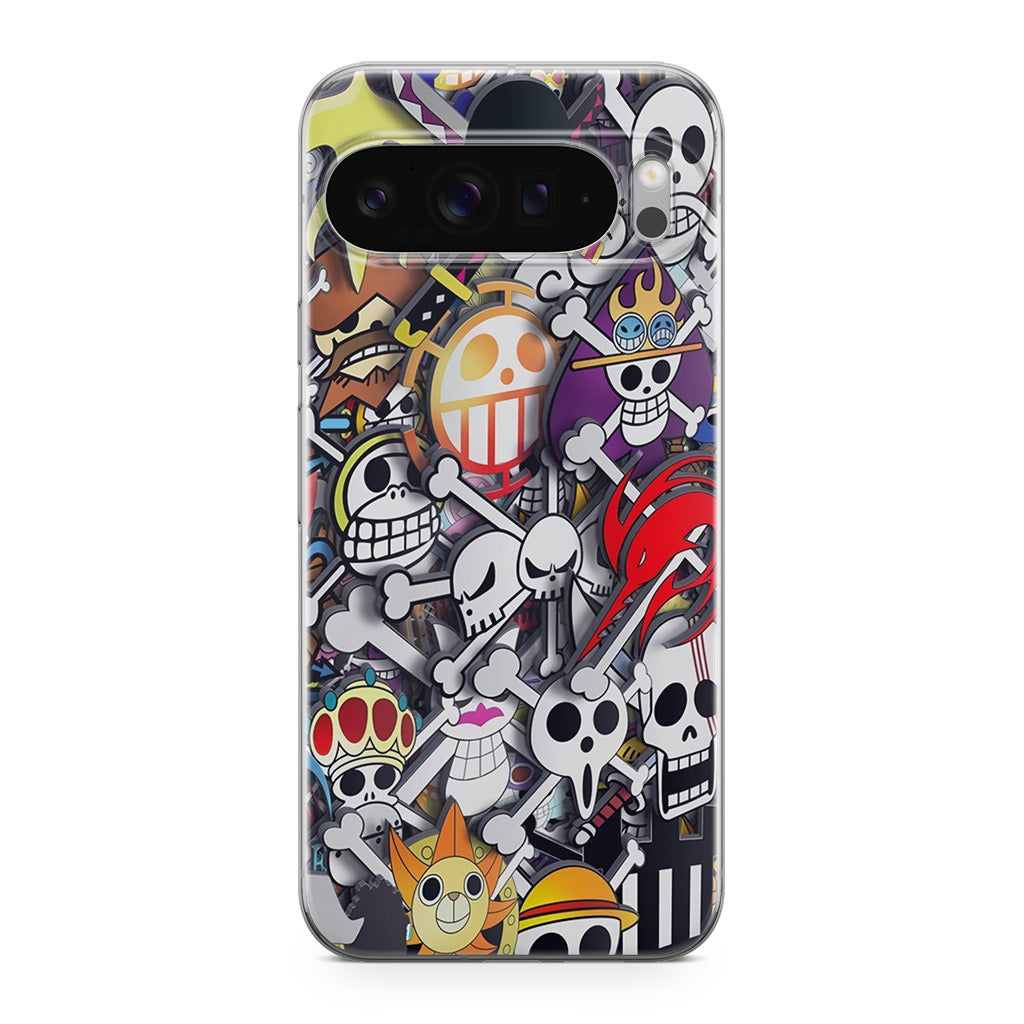 All Pirate Symbols One Piece Google Pixel 9 Pro / Pixel 9 Pro XL Case