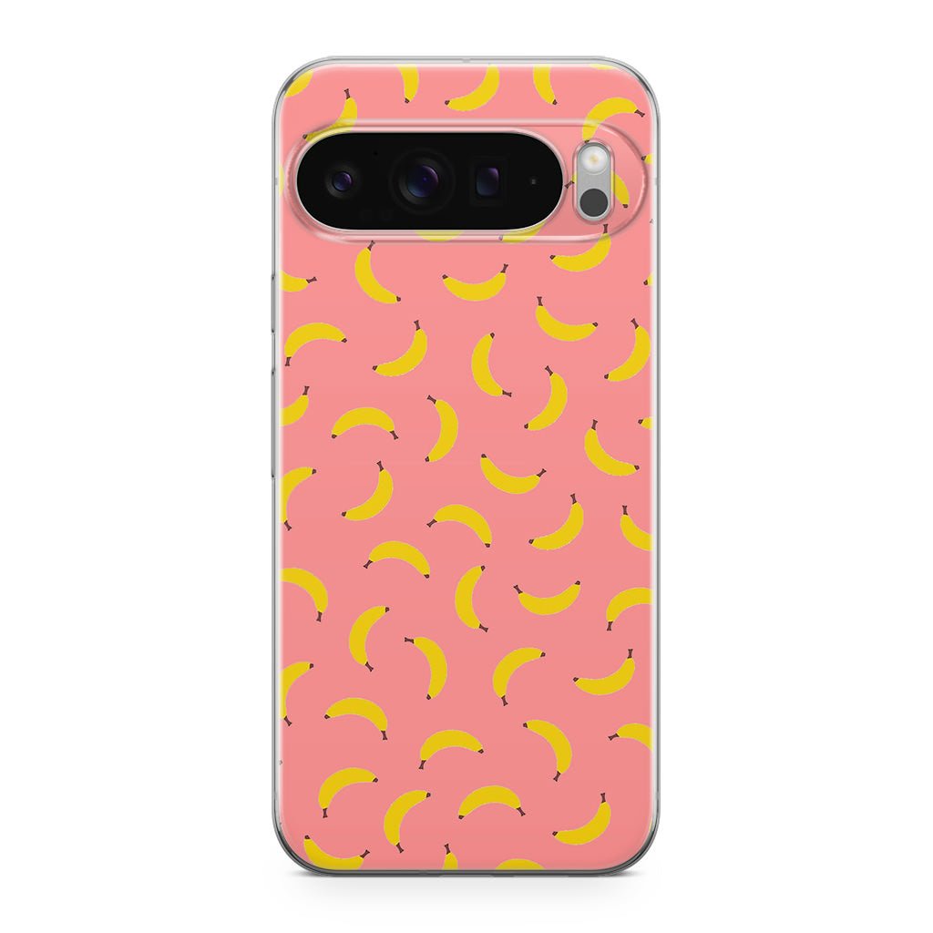 Bananas Fruit Pattern Pink Google Pixel 9 Pro / Pixel 9 Pro XL Case