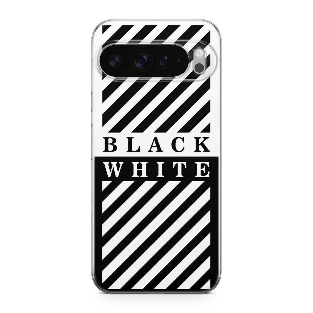 Black White Stripes Google Pixel 9 Pro / Pixel 9 Pro XL Case