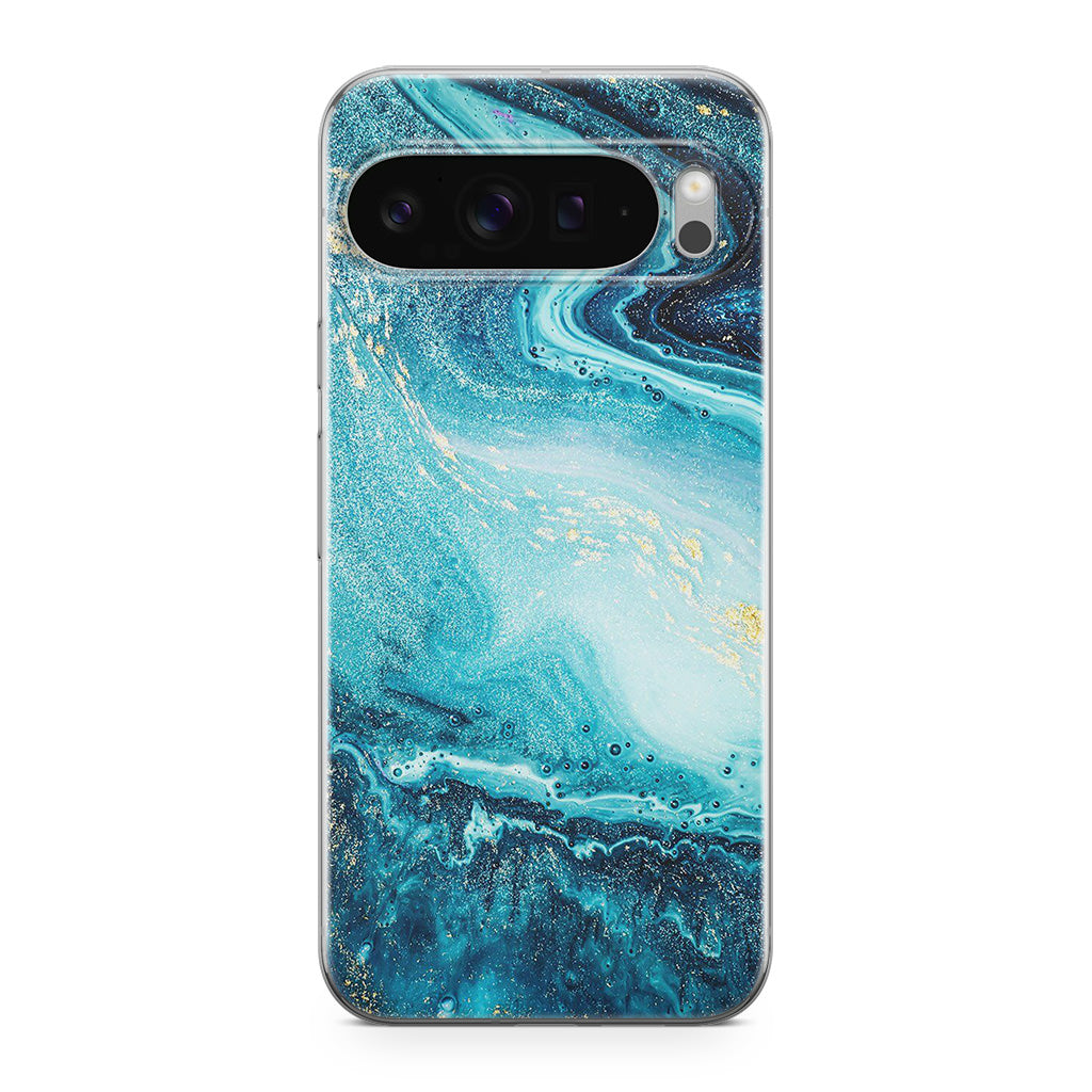 Blue Water Glitter Google Pixel 9 Pro / Pixel 9 Pro XL Case