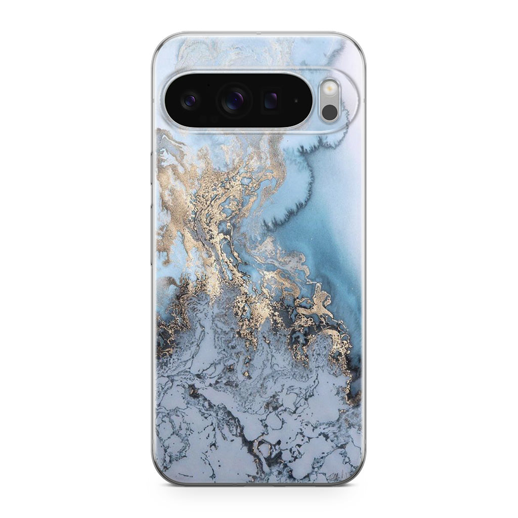 Golden Azure Marble Google Pixel 9 Pro / Pixel 9 Pro XL Case