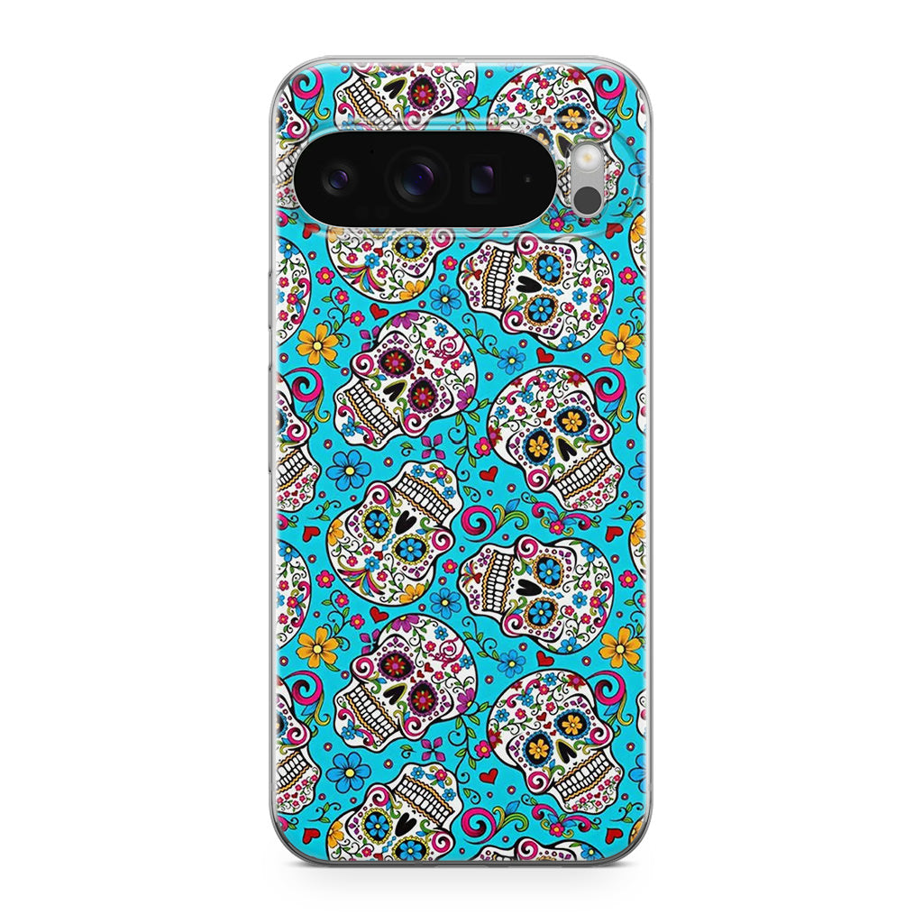 Skull Floral Sugar Google Pixel 9 Pro / Pixel 9 Pro XL Case