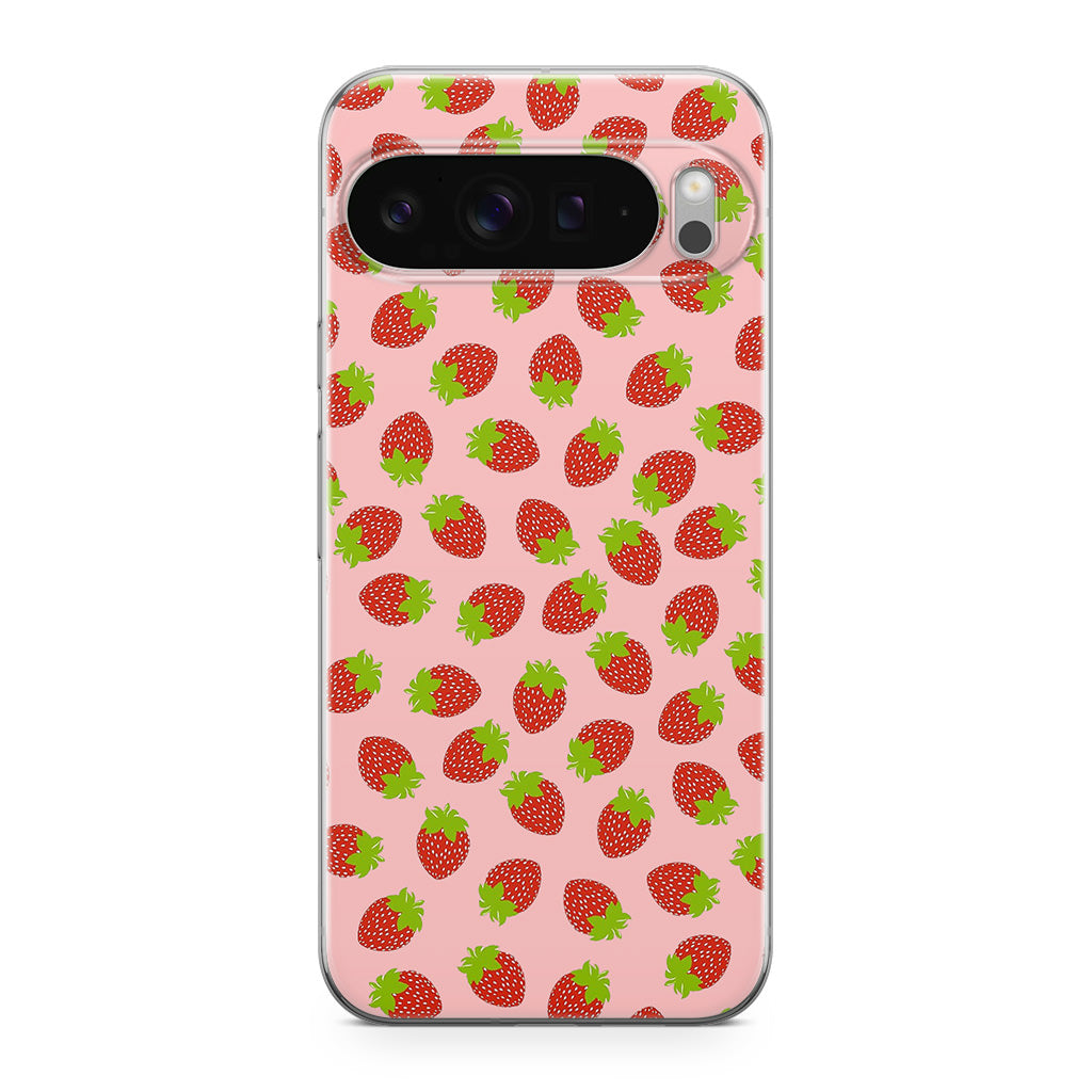 Strawberries Pattern Google Pixel 9 Pro / Pixel 9 Pro XL Case