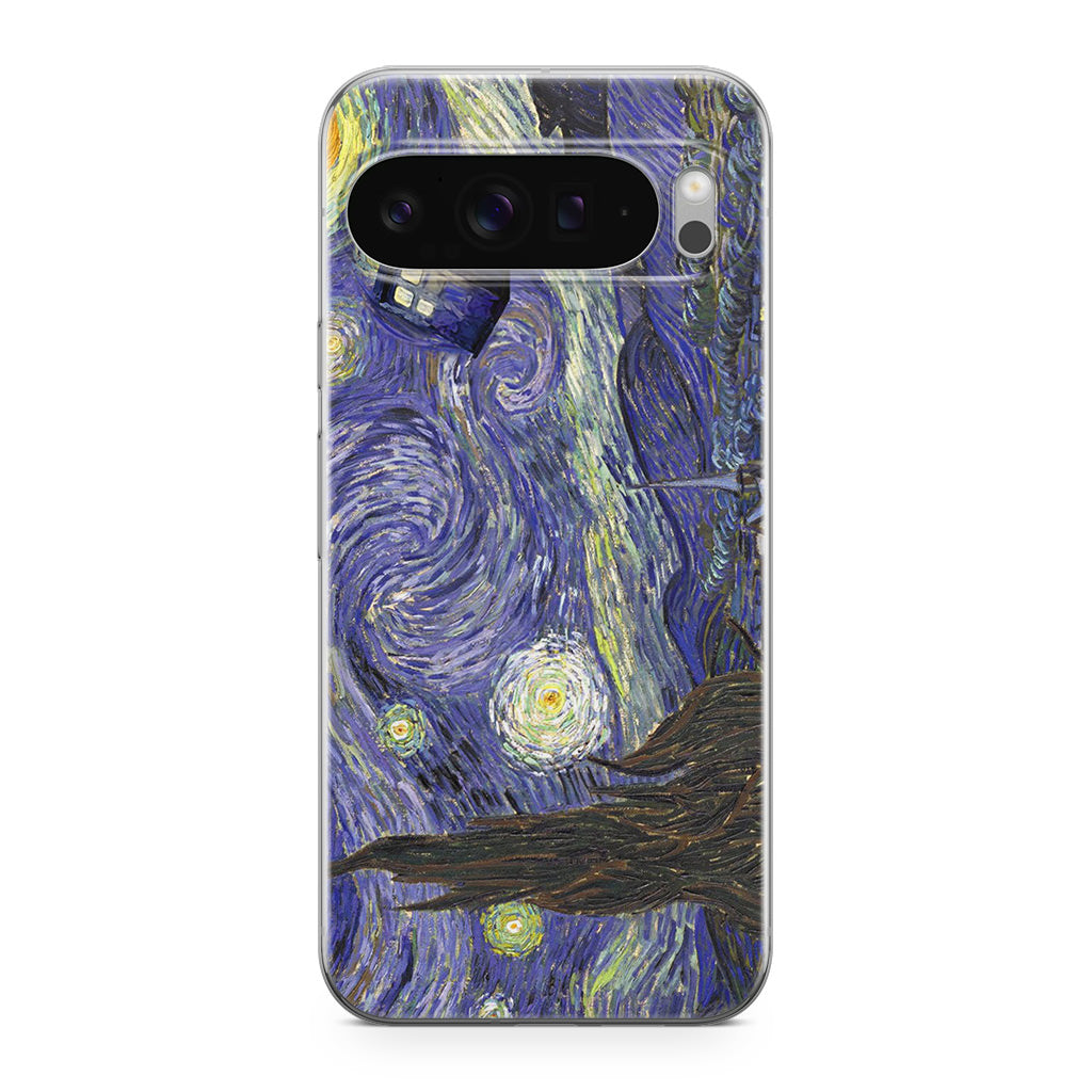 Dr Who Tardis In Van Gogh Starry Night Google Pixel 9 Pro / Pixel 9 Pro XL Case