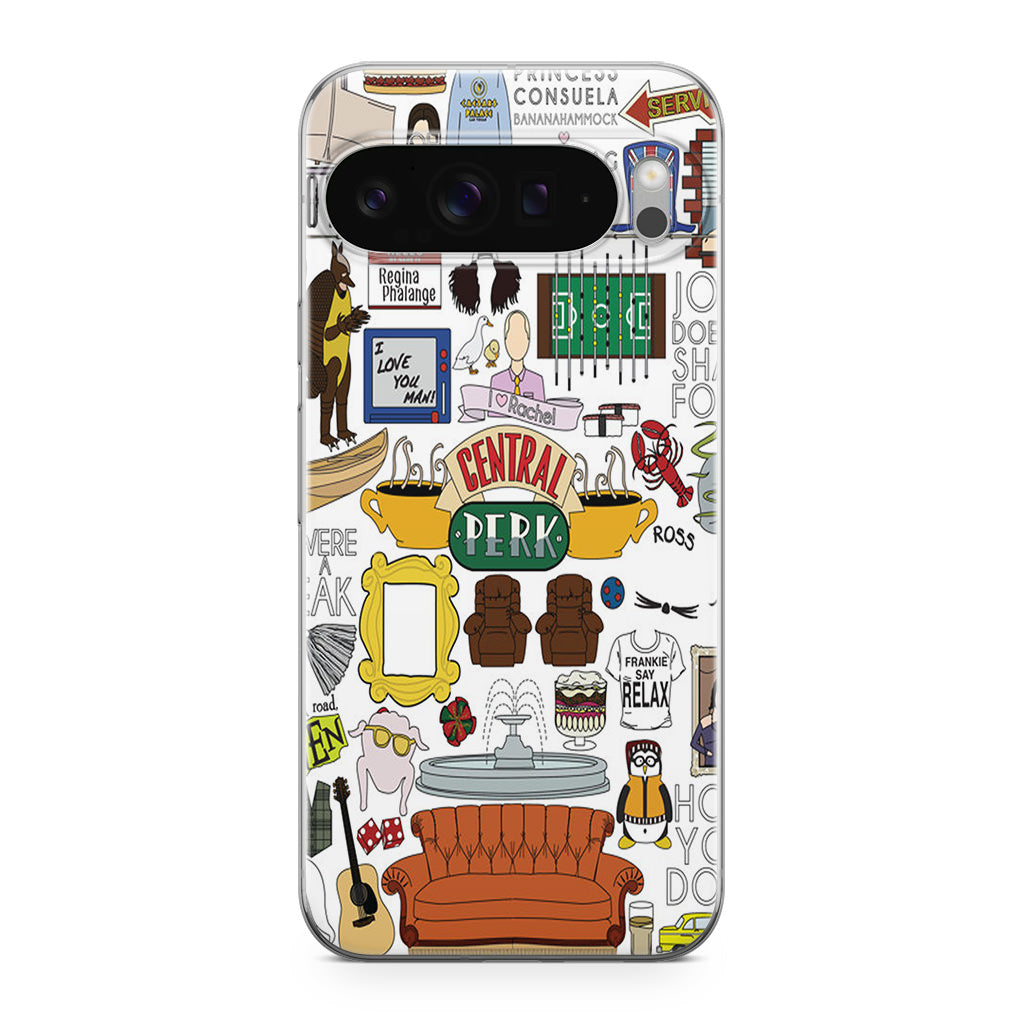 Friends TV Show Central Perk Sticker Google Pixel 9 Pro / Pixel 9 Pro XL Case