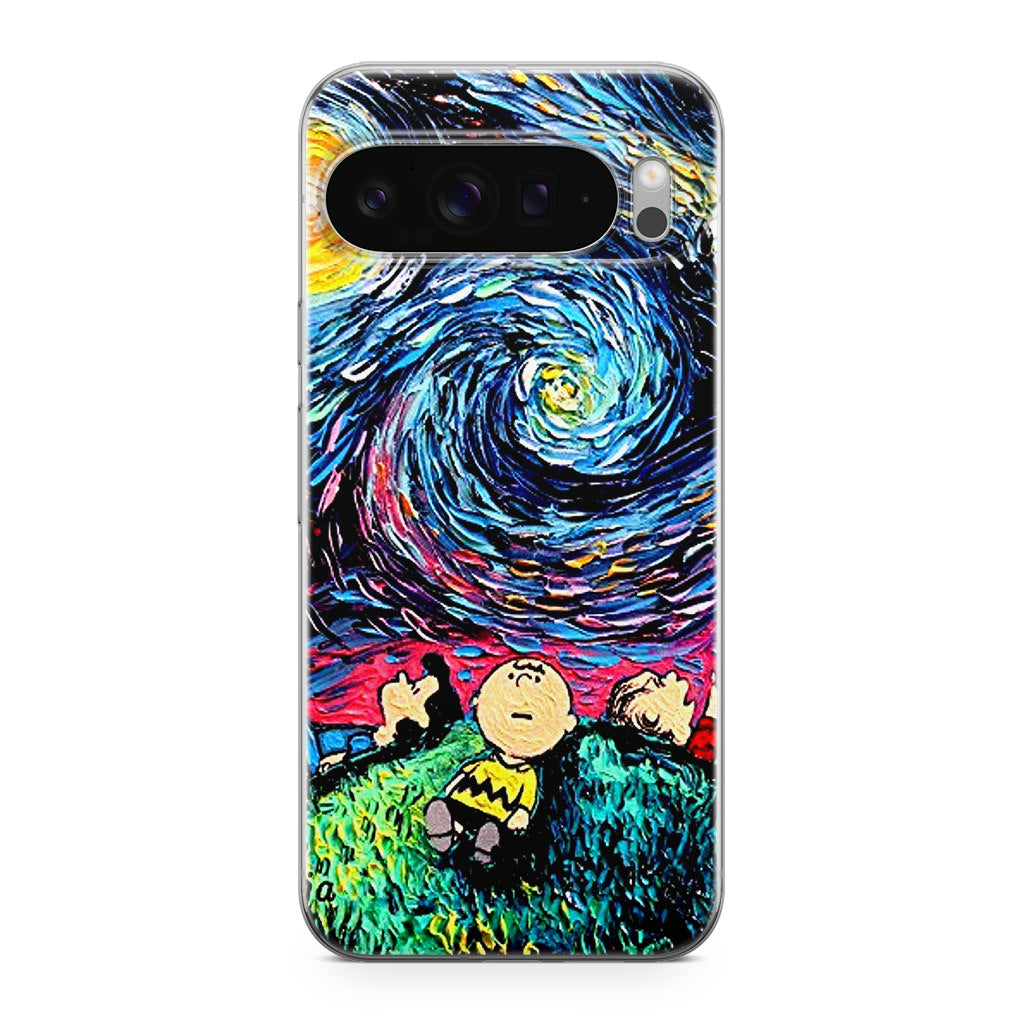 Peanuts At Starry Night Google Pixel 9 Pro / Pixel 9 Pro XL Case