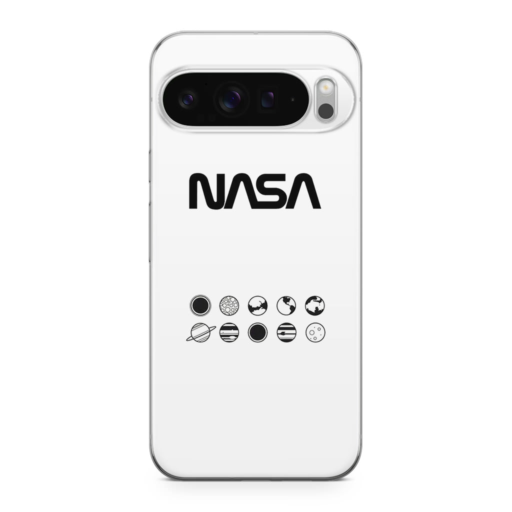 NASA Minimalist White Google Pixel 9 Pro / Pixel 9 Pro XL Case