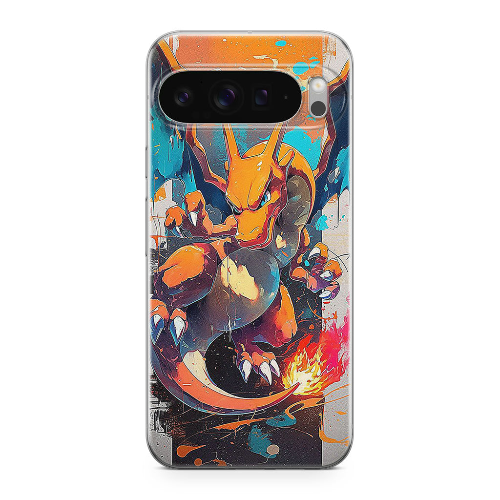 Charizard Inferno on Canvas Google Pixel 9 Pro / Pixel 9 Pro XL Case