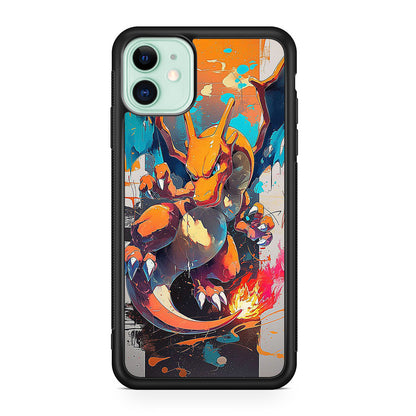 Charizard Inferno on Canvas iPhone 11 Case