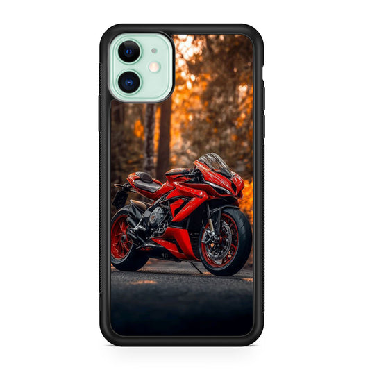 Crimson Velocity in Autumn Flame iPhone 11 Case