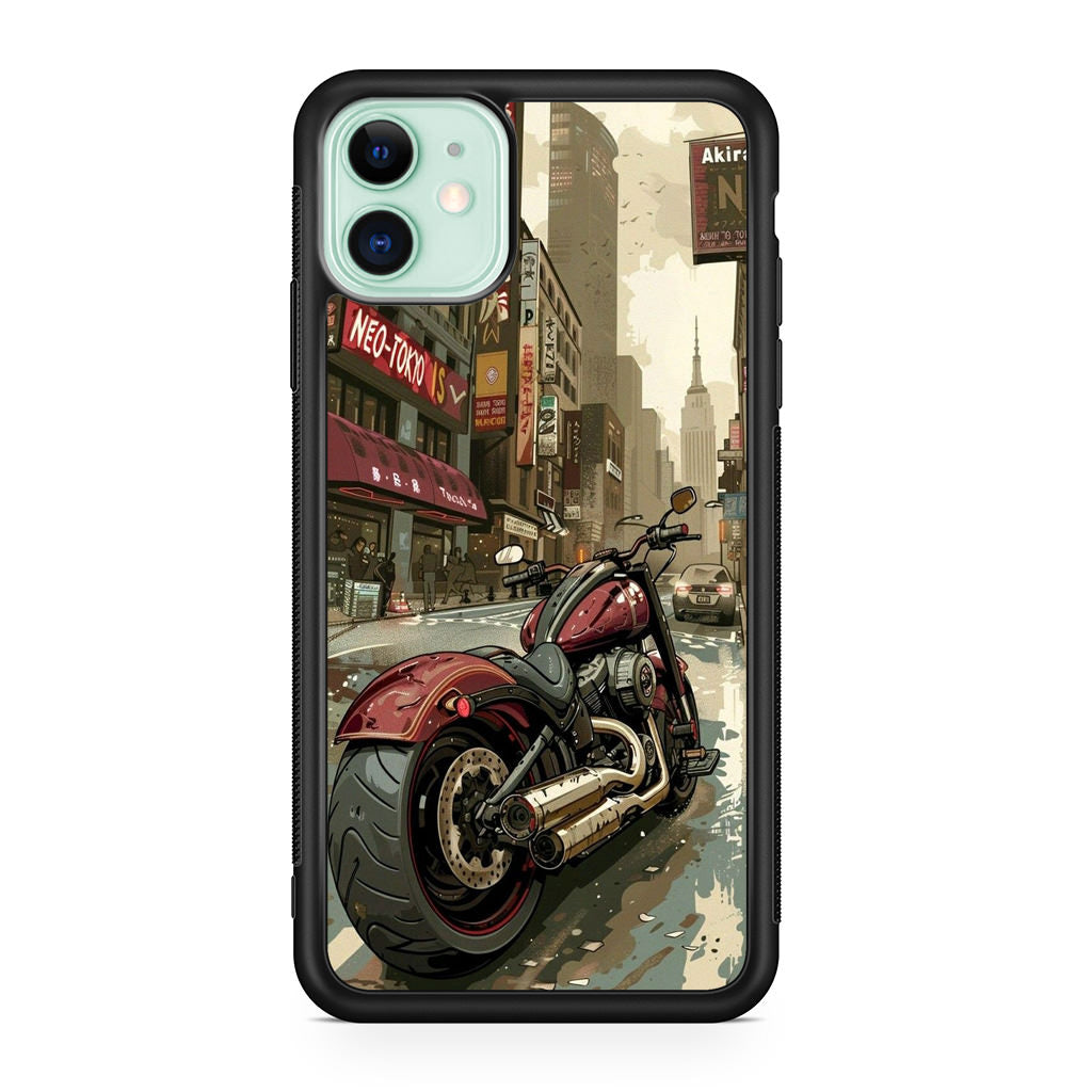 Motorcycle In Tokyo Streets iPhone 12 Case