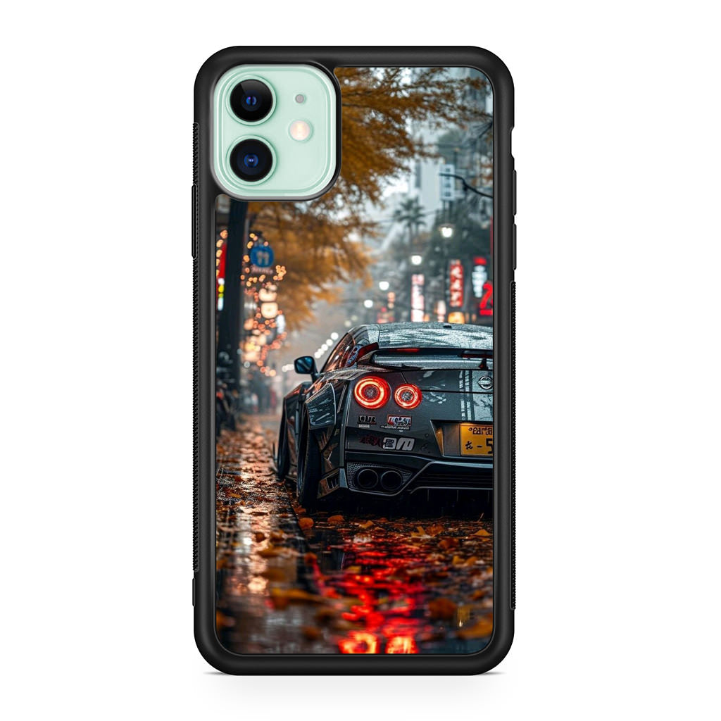 Neon Drift Autumn Streets iPhone 11 Case