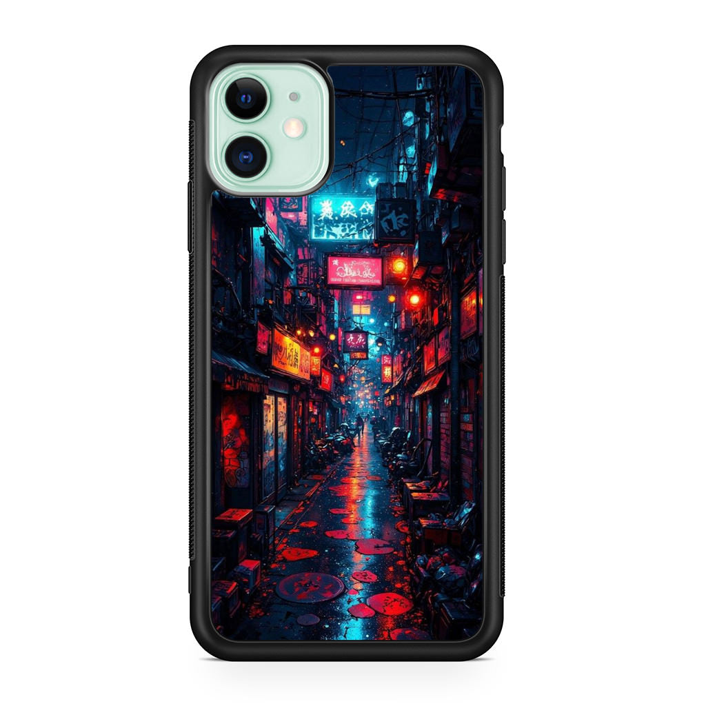 Neon Veins Of The Cyber City iPhone 11 Case