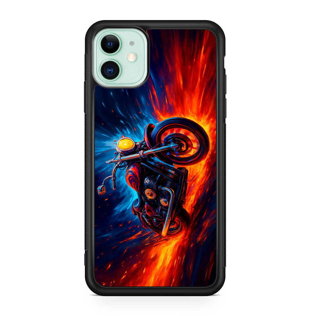 Ride Through Fire and Ice iPhone 11 Case