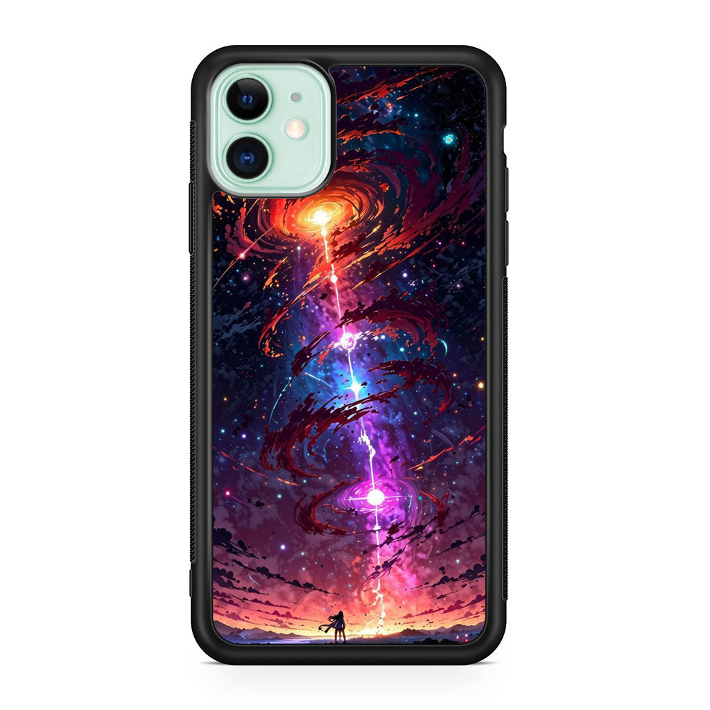 Stargazer at the Axis of Creation iPhone 12 Case