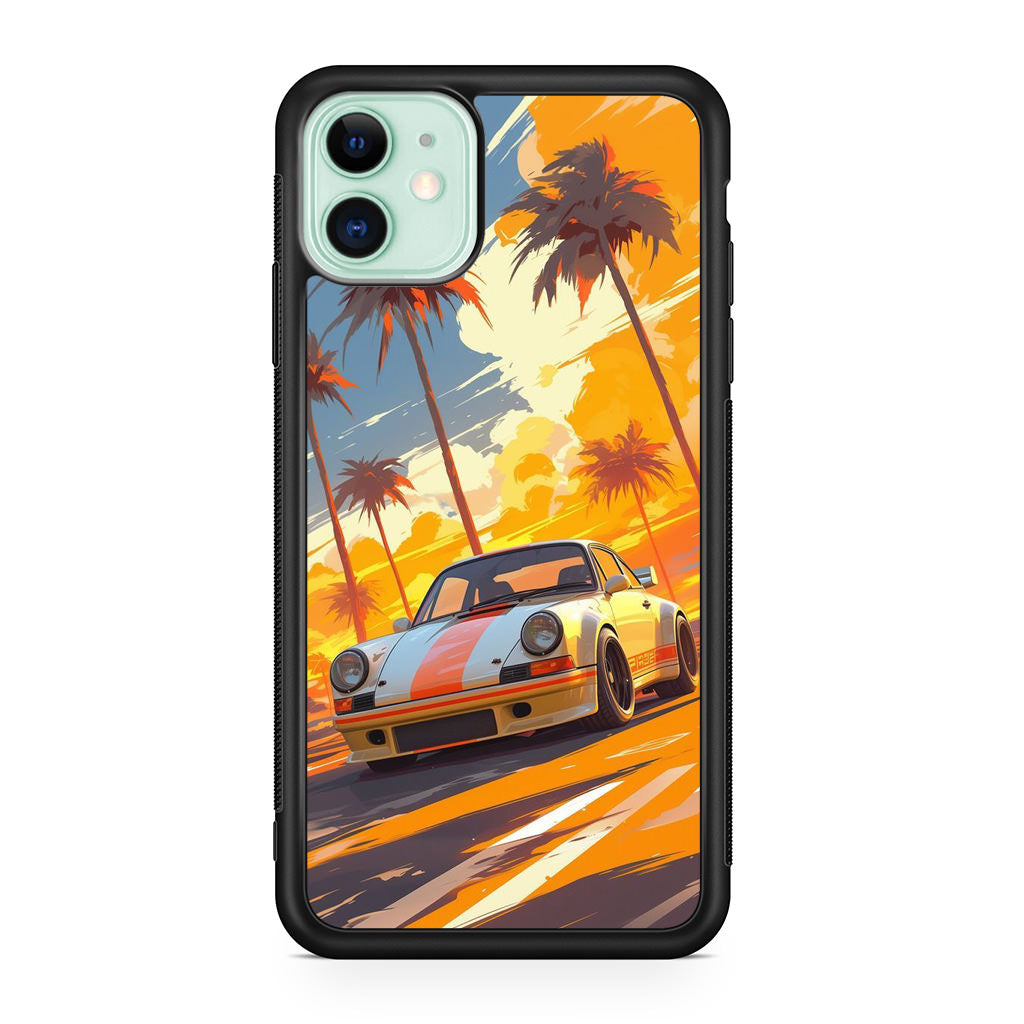 Turbo Dreams in Neon Palms iPhone 11 Case
