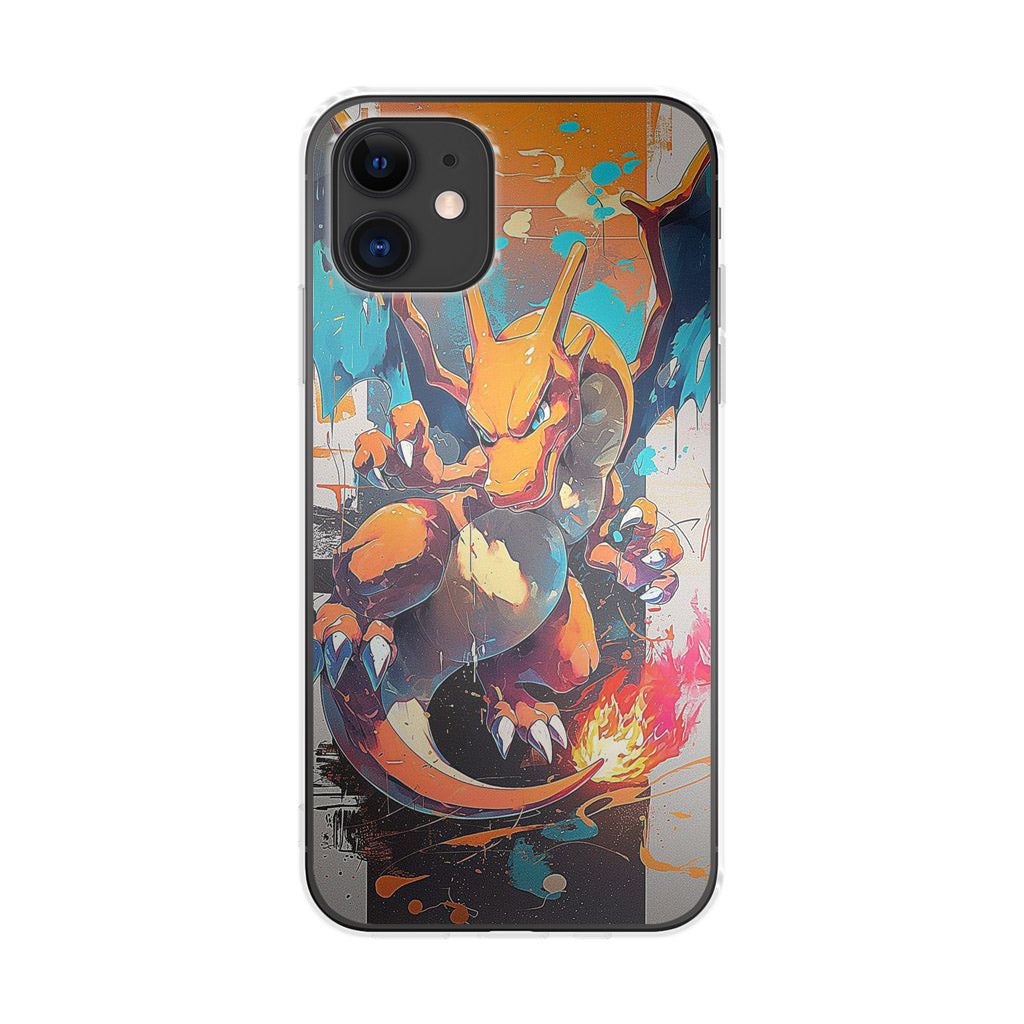 Charizard Inferno auf Leinwand iPhone 12 Hülle