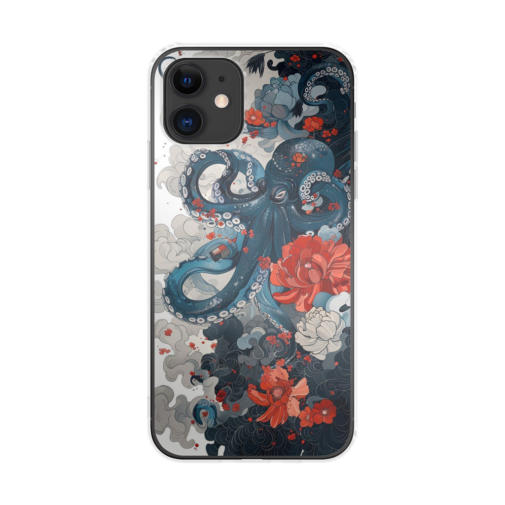 Blumen-Kraken iPhone 12 Hülle