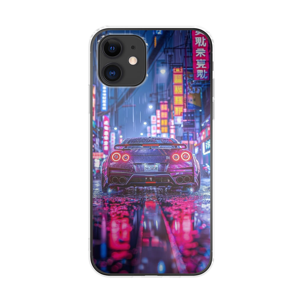 Neon Midnight Drift Tokyo Rain iPhone 11 Case