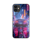 Neon Midnight Drift Tokyo Rain iPhone 12 Case