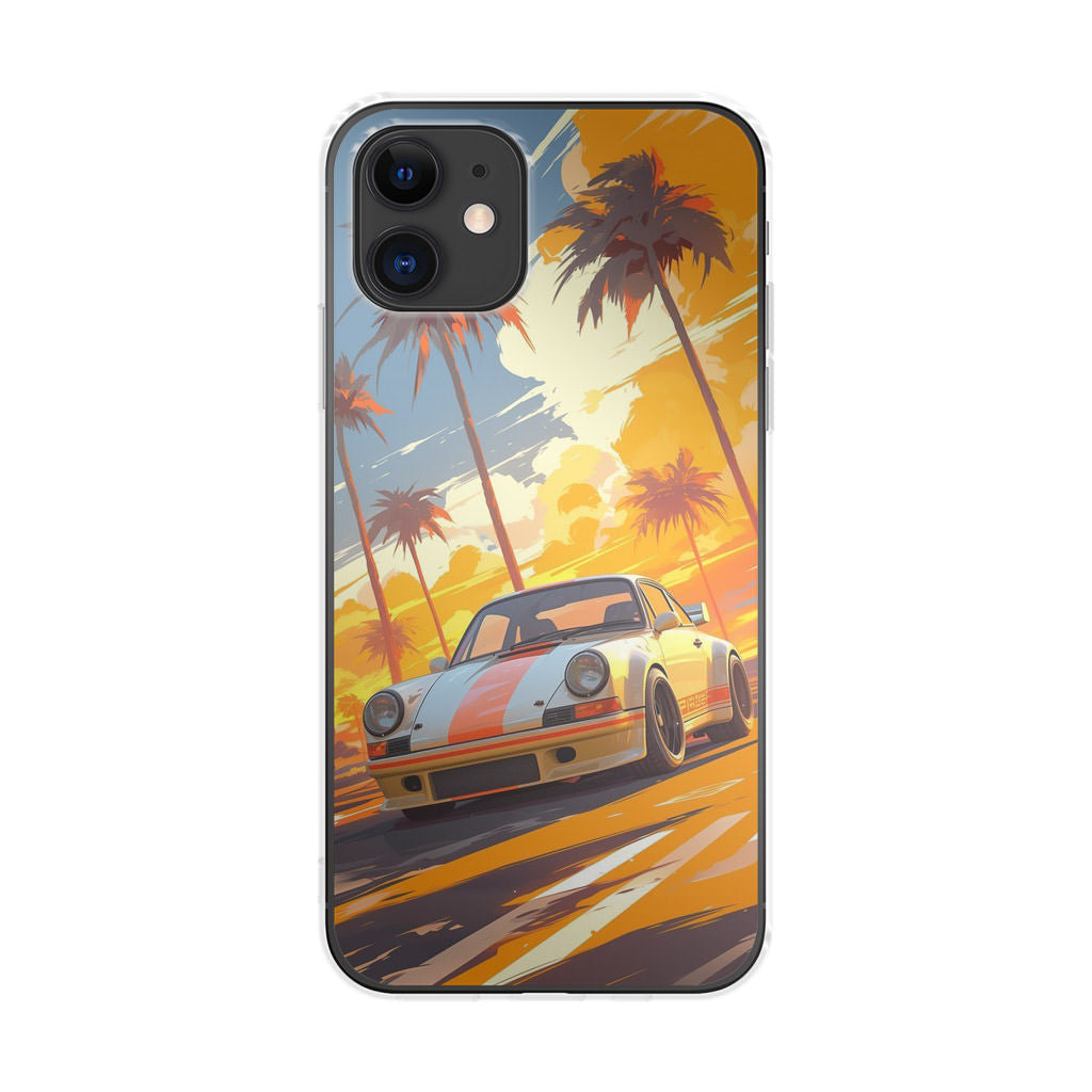 Turbo Dreams in Neon Palms iPhone 11 Case