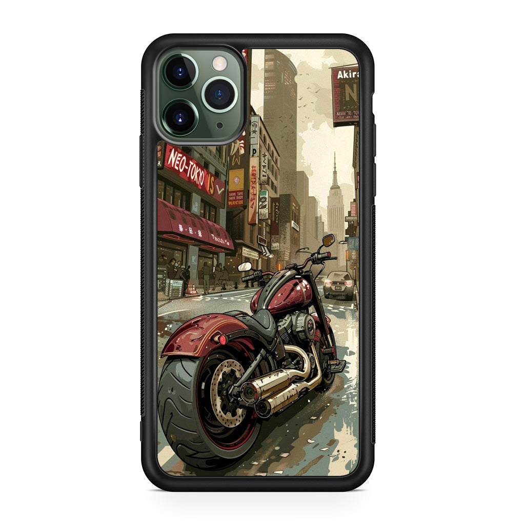 Motorcycle In Tokyo Streets iPhone 11 Pro Case