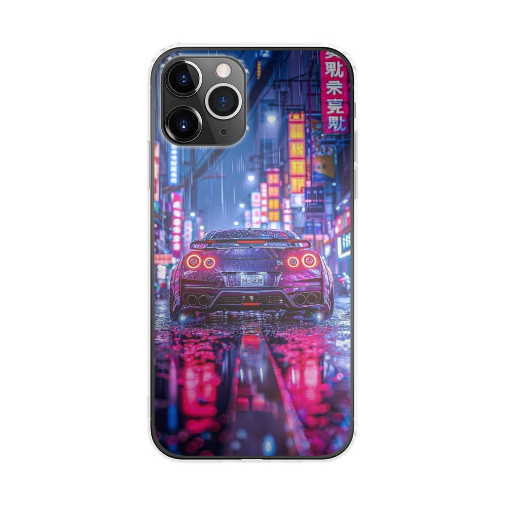 Neon Midnight Drift Tokyo Rain iPhone 11 Pro Max Hülle