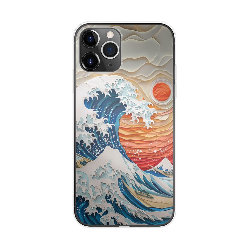 The Great Wave Off Paper Art iPhone 11 Pro Case